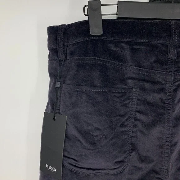 Hudson Jeans Barbara Super Skinny Velvet Purple Ankle NWT